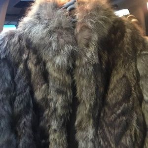 Silver TIP Raccoon Vintage Fur Coat